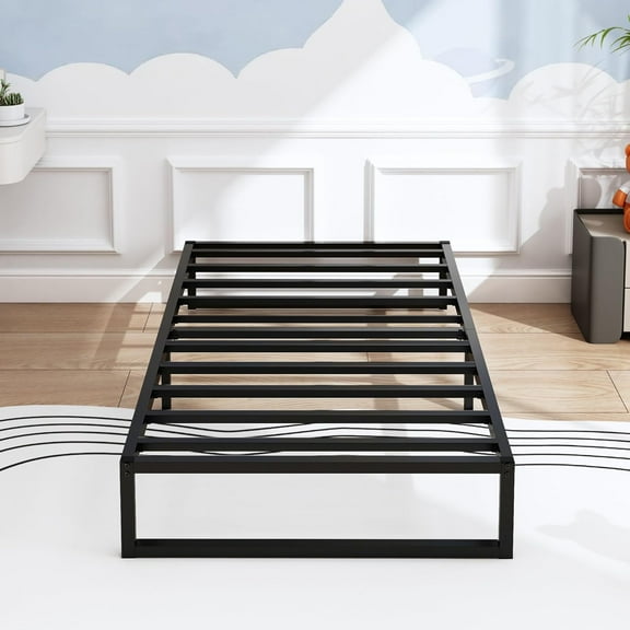 Twin Platform Bed Frame 10 Inch High,Heavy Duty Twin Size Metal Mattress Foundation,Bed Frame Twin Size No Box Spring Needed,Noise Free,Easy Assembly