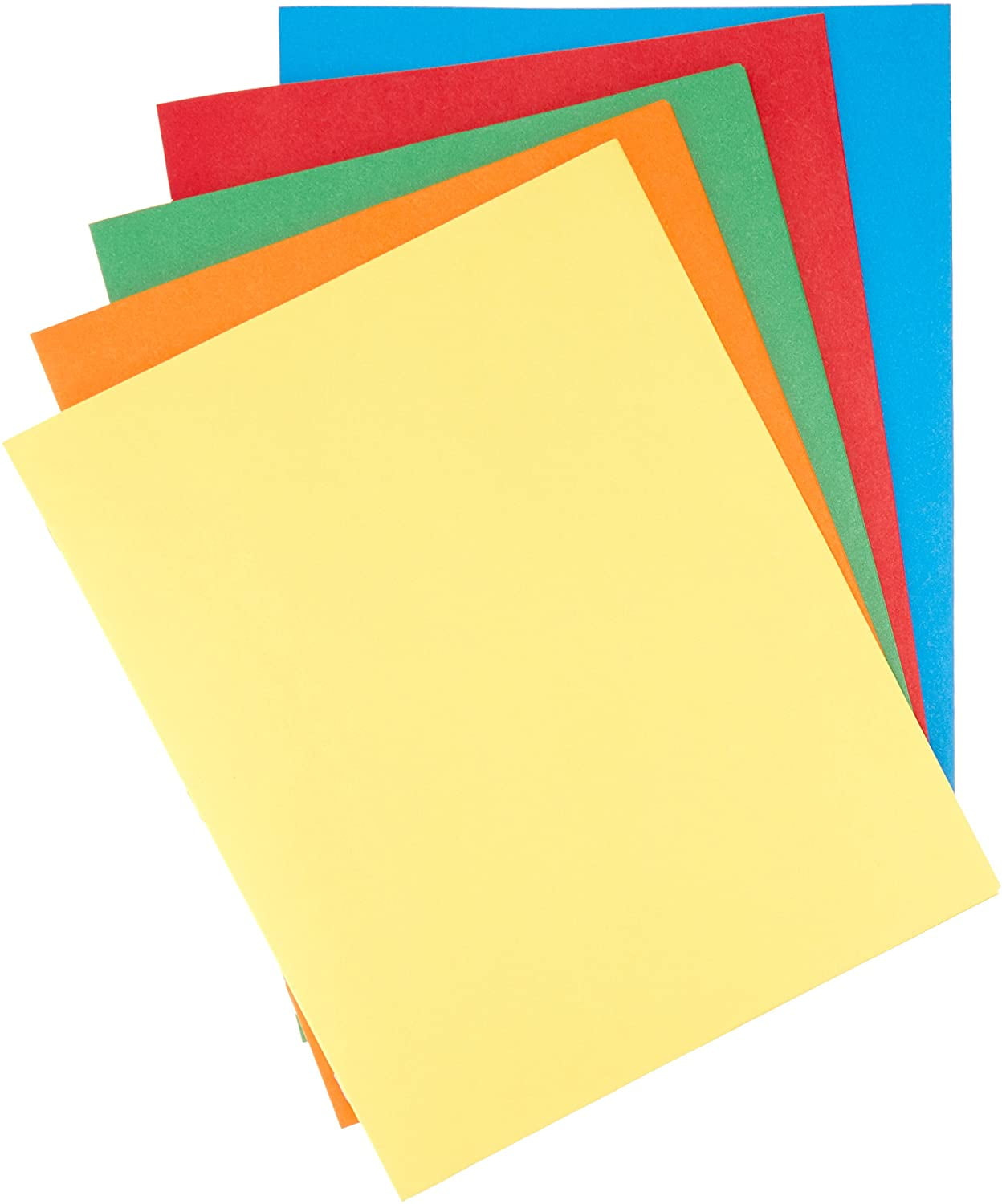 Twin Pocket File Folders with Fasteners, Letter Size, Business Card Slot, Assorted Colors, 25-Pack