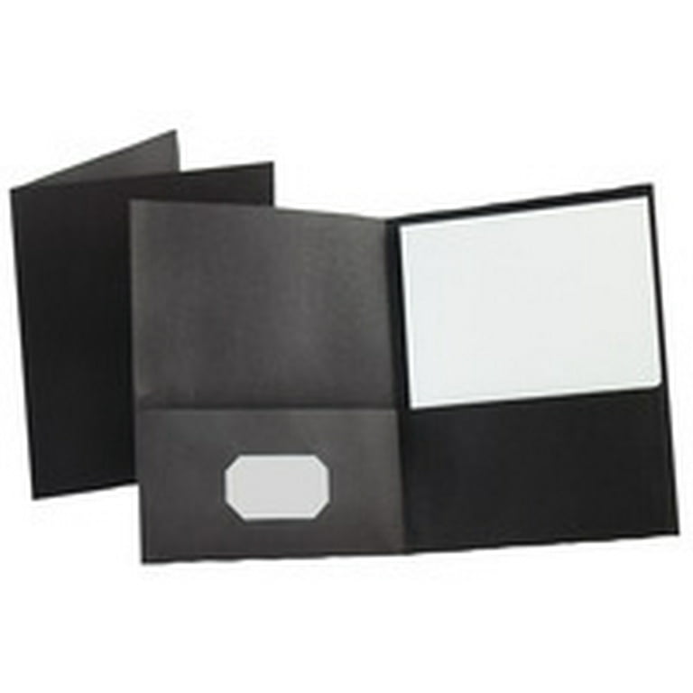 Twin-Pocket Folder, Embossed Leather Grain Paper, 0.5 Twin-Pocket Folder, Embossed Leather Grain Paper, 0.5
