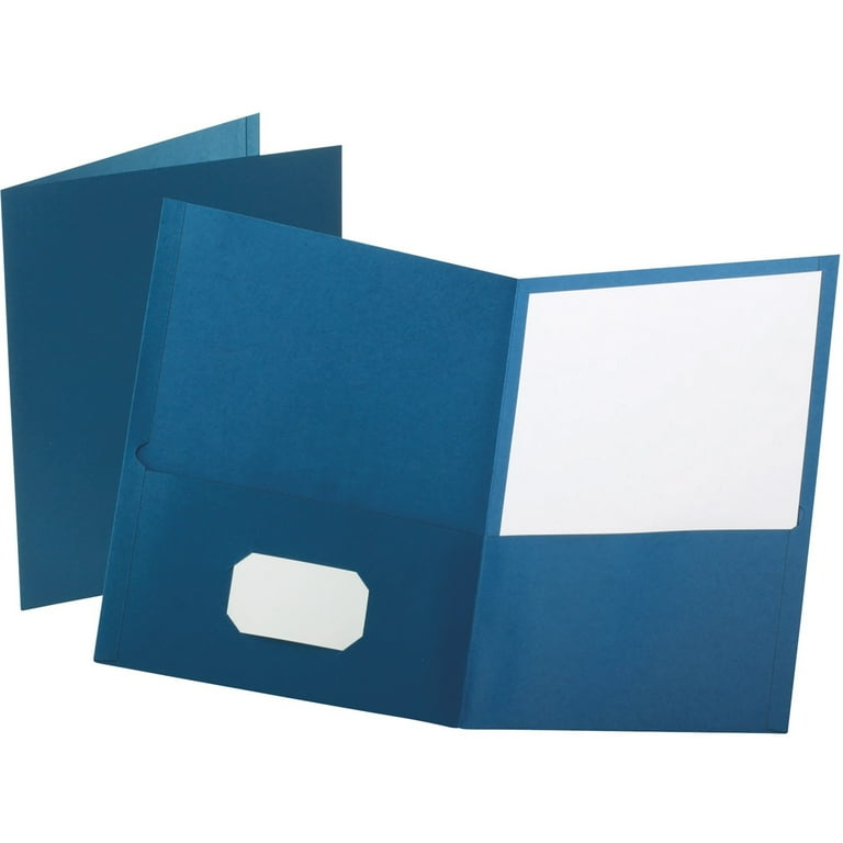 Twin-Pocket Folder, Embossed Leather Grain Paper, 0.5 Twin-Pocket Folder, Embossed Leather Grain Paper, 0.5