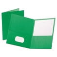 thumbnail image 1 of Twin-Pocket Folder, Embossed Leather Grain Paper, 0.5" Capacity, 11 X 8.5, Light Green, 25/box | Bundle of 10 Boxes, 1 of 1