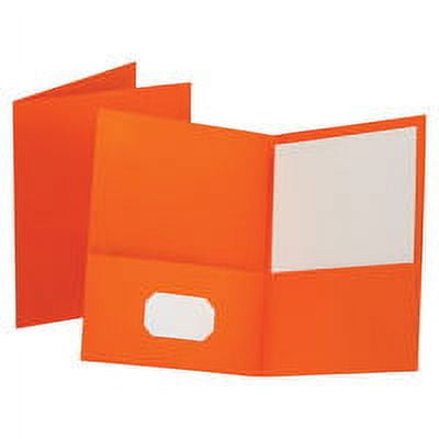 Twin-Pocket Folder, Embossed Leather Grain Paper, 0.5 Twin-Pocket Folder, Embossed Leather Grain Paper, 0.5
