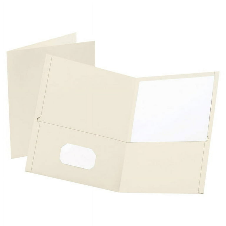 Twin-Pocket Folder, Embossed Leather Grain Paper, 0.5 Twin-Pocket Folder, Embossed Leather Grain Paper, 0.5