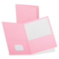 thumbnail image 1 of Twin Pocket Folders, Letter Size, Pink, 25 per Box (57568), Twin pockets hold 50 sheets each By Oxford, 1 of 6
