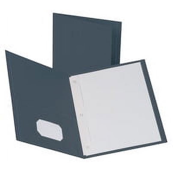 Twin-Pocket Folders With 3 Fasteners, 0.5" Capacity, 11 X 8.5, Dark Blue, 25/box | Bundle of 5 Boxes