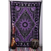 Twin Psychedelic Celestial Burning Sun Moon Planet Bohemian Tapestry Wall Hanging Dorm Decor Boho Tapestries Hippie Hippy Puprle Tapestry Beach Coverlet