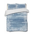 thumbnail image 1 of Twin Quilt Bedding Set, Blue Coastal Nautical Reversible Summer Quilt 3 Pieces, Summer Ocean Sea Waves Starfish Coral Lightweight Bedspreads Coverlets with 2 Pillow Shams for All Seasons, 1 of 5