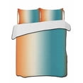 thumbnail image 1 of Twin Quilt Bedding Set, Burnt Orange Blue Ombre Reversible Summer Quilt 3 Pieces, Modern Art Aesthetics Abstract Lightweight Bedspreads Coverlets with 2 Pillow Shams for All Seasons, 1 of 5