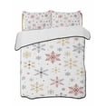 thumbnail image 1 of Twin Quilt Bedding Set, Christmas Snowflakes Reversible Summer Quilt 3 Pieces, Xmas Snowy Winter Simple Lightweight Bedspreads Coverlets with 2 Pillow Shams for All Seasons, 1 of 5