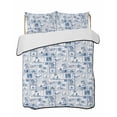 thumbnail image 1 of Twin Quilt Bedding Set, Coastal Nautical Reversible Summer Quilt 3 Pieces, Summer Ocean Sea Blue Plaid Checkered Lightweight Bedspreads Coverlets with 2 Pillow Shams for All Seasons, 1 of 5