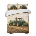 thumbnail image 1 of Twin Quilt Bedding Set, Sunset Green Truck Reversible Summer Quilt 3 Pieces, Farmhouse Car Lightweight Bedspreads Coverlets with 2 Pillow Shams for All Seasons, 1 of 5