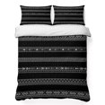thumbnail image 1 of Twin Quilt Set 68''x86'', Black White Geometric Lightweight Summer Bedspread Coverlet Set with 2 Pillow Shams, Modern Striped Plaid Abstract Art Breathable All Season Quilt Bedding for Dorm/Bedroom, 1 of 9