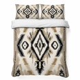 thumbnail image 1 of Twin Quilt Set 68''x86'', Boho Black Brown Lightweight Summer Bedspread Coverlet Set with 2 Pillow Shams, Southwestern Geometric Ethnic Retro Breathable All Season Quilt Bedding for Dorm/Bedroom, 1 of 9