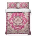 thumbnail image 1 of Twin Quilt Set 68''x86'', Boho Pink Lightweight Bedspread Coverlet Set with 2 Pillow Shams, Middle Century Boho Geometric Abstract Southwestern Breathable All Season Quilt Bedding for Dorm/Bedroom, 1 of 9