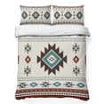 thumbnail image 1 of Twin Quilt Set 68''x86'', Boho Southwest Lightweight Summer Bedspread Coverlet Set with 2 Pillow Shams, Bohemian Country Geometric Motifs Breathable All Season Quilt Bedding for Dorm/Bedroom, 1 of 9