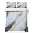 thumbnail image 1 of Twin Quilt Set 68''x86'', Gray Marble Lightweight Summer Bedspread Coverlet Set with 2 Pillow Shams, Modern Ink Painting Art Abstract Breathable All Season Quilt Bedding for Dorm/Bedroom, 1 of 9