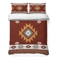 thumbnail image 1 of Twin Quilt Set 68''x86'', Southwest Lightweight Bedspread Coverlet Set with 2 Pillow Shams, Western Brown Beige Geometric Abstract Art Wooden Breathable All Season Quilt Bedding for Dorm/Bedroom, 1 of 9