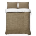 thumbnail image 1 of Twin Quilt Set 68''x86'', Vintage Brown Lightweight Bedspread Coverlet Set with 2 Pillow Shams, Farmhouse Retro Dark Solid Color Linen Texture Breathable All Season Quilt Bedding for Dorm/Bedroom, 1 of 9