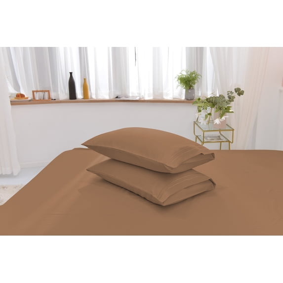 Twin Rayon Made From Bamboo Sheet Set - Softer Than Cotton Twin Size - Wrinkle Free - 16" Deep Pockets - 3 Piece - 1 Fitted Sheet, 1 Flat, 1 Pillowcases Twin Brown