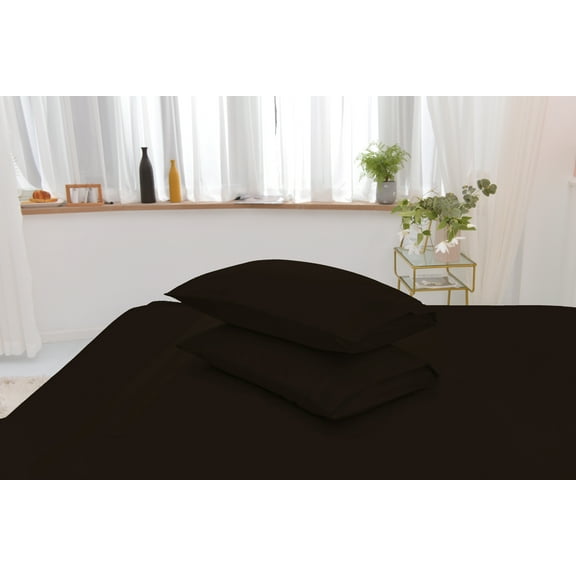 Twin Rayon Made From Bamboo Sheet Set - Softer Than Cotton Twin Size - Wrinkle Free - 16" Deep Pockets - 3 Piece - 1 Fitted Sheet, 1 Flat, 1 Pillowcases Twin DarkBrown
