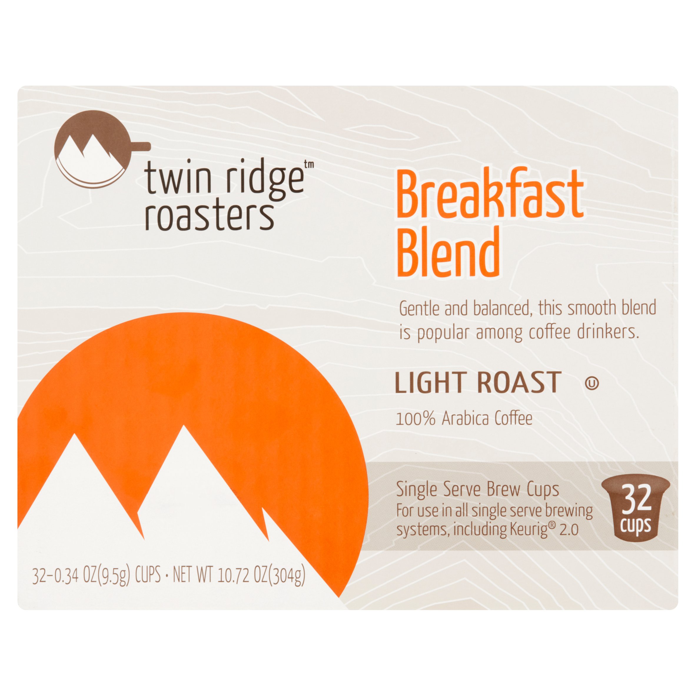 Twin Ridge Roasters Light Roast Breakfast Blend Coffee Single Serve