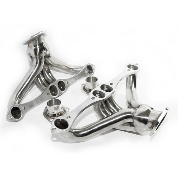 Twin SS Header/Manifold for 66-96 Chevy Small Block V8 Angle Plug Head