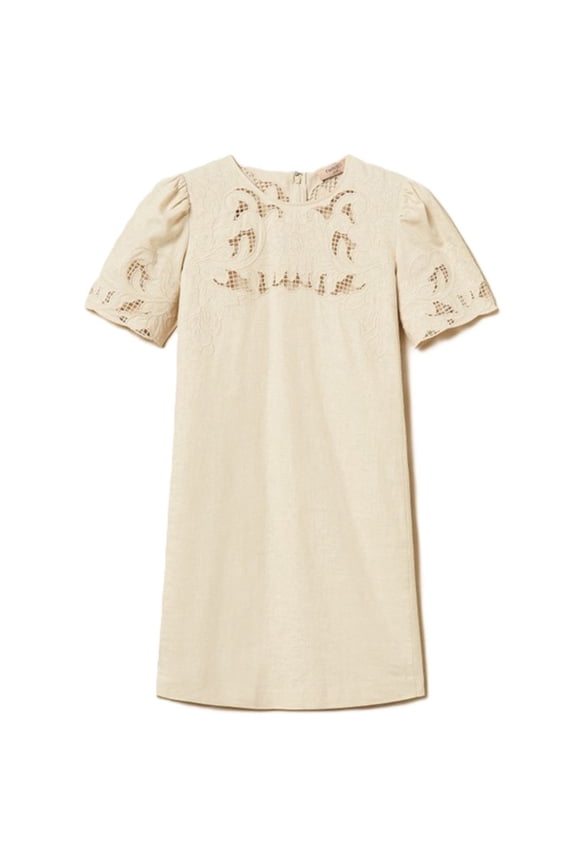 Twin-Set Short Mini Dress With Puffed Sleeves (Women's)