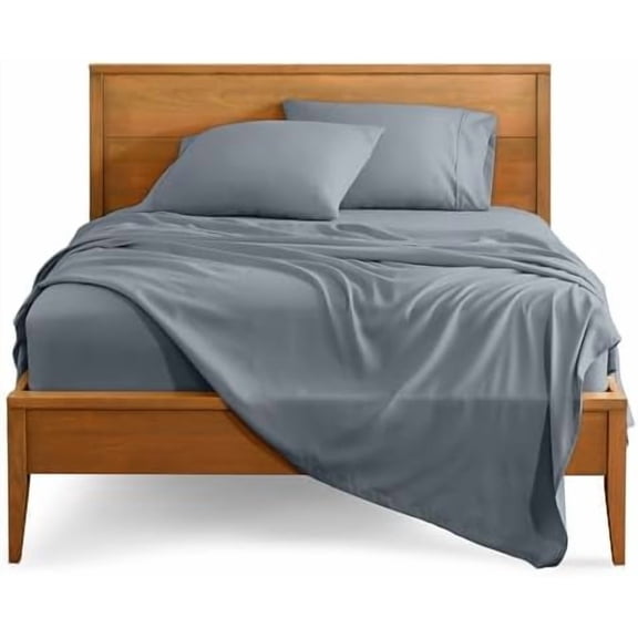 Twin Sheet Set - 1800 Ultra-Soft Microfiber Bed Sheets - Double Brushed - Deep Pockets - Easy Fit - 3 Piece Set - Bed Sheets (Twin, Steel Blue)