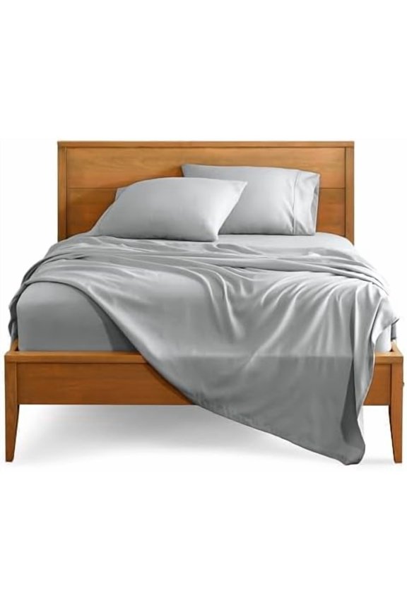 Twin Sheet Set - 1800 Ultra-Soft Microfiber Twin Bed Sheets - Double Brushed - Deep Pockets - Easy Fit - 3 Piece Set - Bed Sheets (Twin, French Grey)