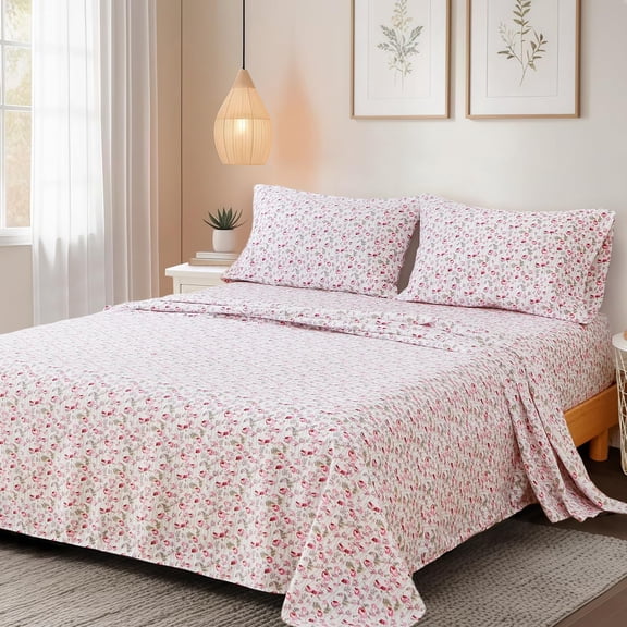 Twin Sheet Set - Ultra Soft Brushed Microfiber Damask Stripe, Wrinkle-Free & Fade Resistant - Hotel Luxury Bedding