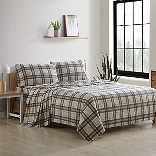 - Twin Sheets, Cotton Flannel Bedding Set, Brushed For Extra Softness, Cozy Home Decor (Edgewood Plaid, Twin)