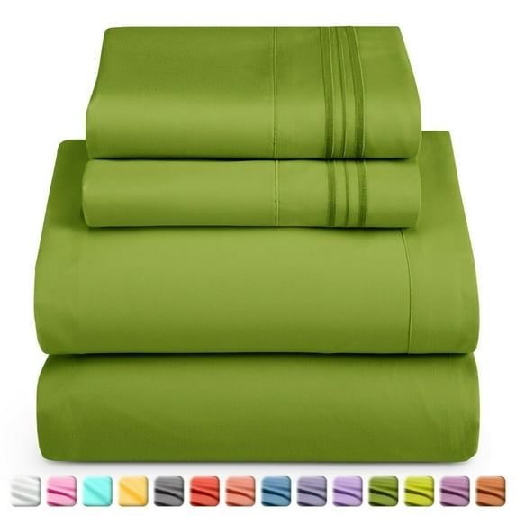 Twin Sheets Set, Soft Bed Sheets for Twin Size Bed, Cooling Microfiber Bedding Sheets & Pillowcases Sets, 3 Pieces Twin Size Sheets