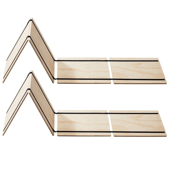 Twin Size 0.4 Inch Foldable Bunkie Board 8 Piece Wooden Mattress Support Slats Burlywood Ready to Use
