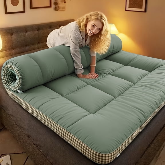 Twin Size 1pcMattress Topper, Roll Up Mattress, Soft, Foldable And Breathable Guest, Bed,Roll Up Camping Mattress,Ideal Gift for Christmas Thanksgiving