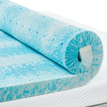 Twin Size 2-Inch Gel Memory Foam Mattress Topper, Cooling Bed Topper with Pressure Relief & Support, CertiPUR-US Certified