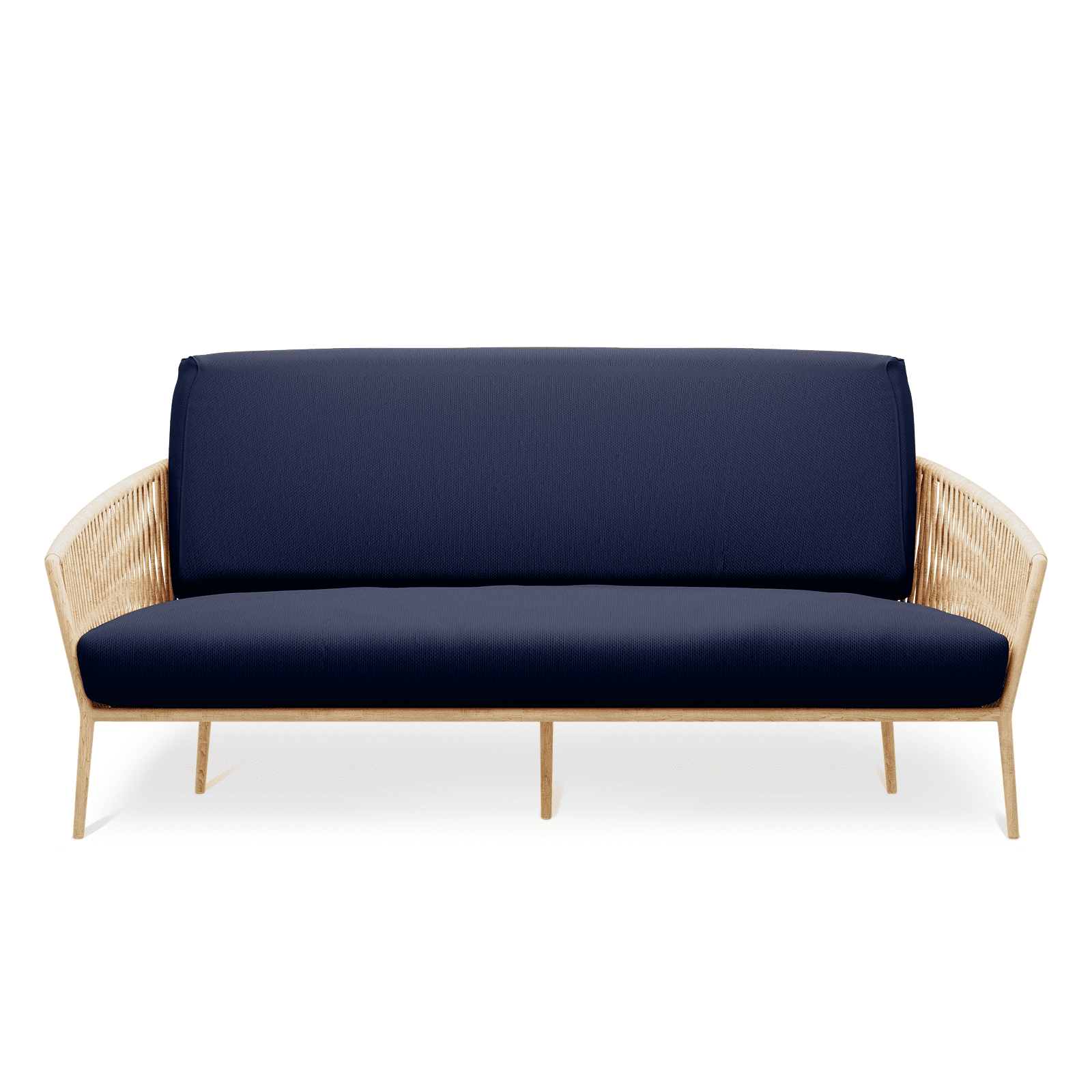 Navy Blue Twin Size Stretch Futon Cover with Zipper