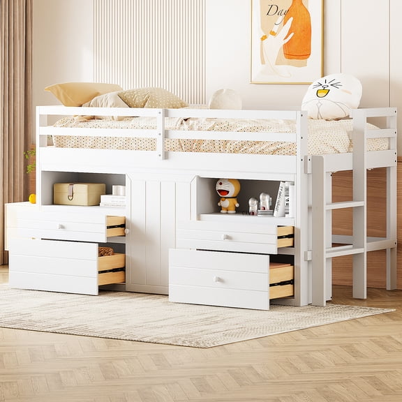 Twin Size - 4 Big Drawers for Storage - Bedroom - Practical Storage Solution