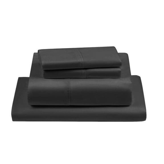 PRATYUX Twin 4-PC Sheet Set 1000-TC 100% Egyptian Cotton, 28 inch Deep Pockets - Dark Grey