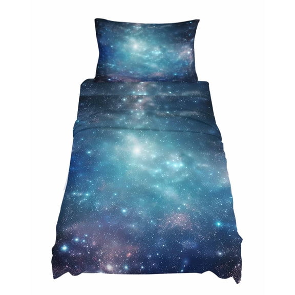 Twin Size Abstract Galaxy Sheet Sets Beautiful Starry Sky Soft Breathable Microfiber Bed Sheets Deep Pockets 4 Piece Bed Sheets Set, 1 Fitted Sheet, 1 Flat Sheet & 1 Pillowcases