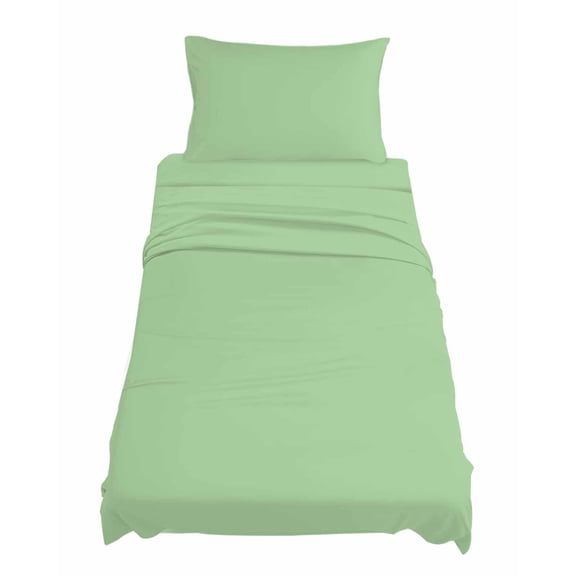 Twin Size Abstract Solid Color Sheet Sets Simple Avocado Low Saturation Soft Breathable Microfiber Bed Sheets Deep Pockets 4 Piece Bed Sheets Set, 1 Fitted Sheet, 1 Flat Sheet & 1 Pillowcases