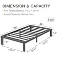 thumbnail image 1 of Twin Size Bed Frame 12" High Heavy Duty Platform Bed Frame,Sturdy Steel Frame,No Box Spring Needed,Noise-Free,Easy Assembly, 1 of 8