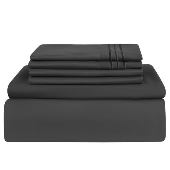 Twin Size Bed Sheets Set, 1800 Series 4 Piece Bedding Sheet & Pillowcases Sets w/ Deep Pockets, Machine Washable