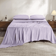 Twin Size Bed Sheets,Z-hom 3 Piece Cooling Sheets 14  Deep Pocket Sheet & Pillowcase Sets Soft Microfiber Luxury Bedding Fitted Sheet Water Washed,Lavender