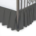 thumbnail image 1 of Twin Size Bed Skirt with Split Corners - 12 Inch Drop Smooth & Soft Ruffle Bed Frame Cover (Twin 39 x 75) Wrinkle & Fade Resistant, 100% Brushed Microfiber - Dark Grey Solid., 1 of 4