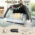 thumbnail image 1 of Twin Size Bed Tent Canopy - Blackout Privacy Sleeping Tent with Dual  for Adults Kids , Lightweight Portable Indoor Tent with Mesh Vent and Carry Bag, 1 of 7