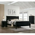 thumbnail image 1 of Twin Size Black Sleigh Bed Frame - Solid Wood Bedroom Furniture - Transitional Design - 83.5"L x 41.5"W - Modern Style for Master Bedroom, 1 of 8