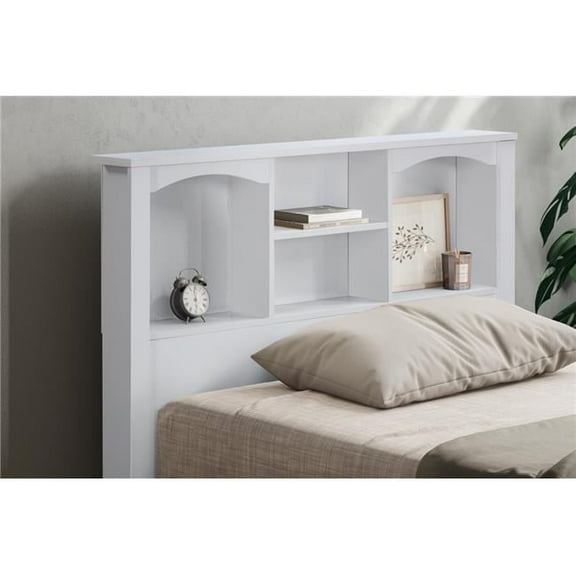 Twin Size Bookcase Headboard, White