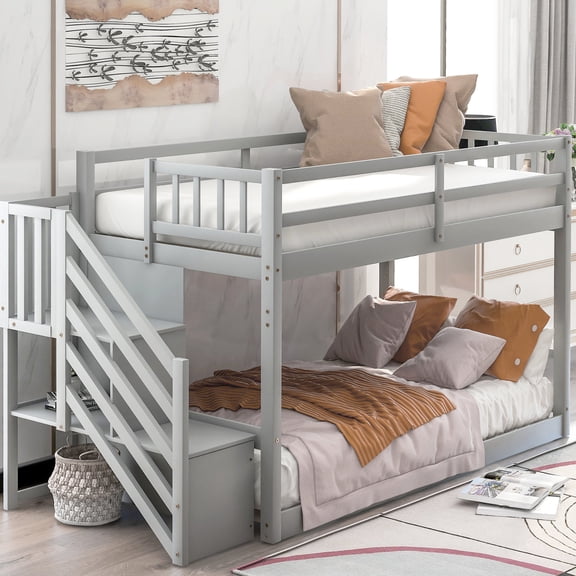 Twin Size Bunk - Storage Ladder - Bedroom Storage - Utilize Space
