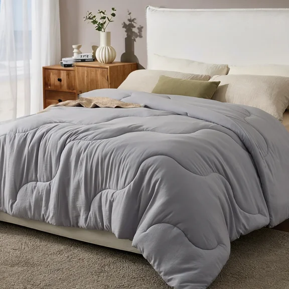 Twin Size Comforters Duvet Insert, Soft Down Alternative with Corner Tabs, Quilted Comforters for All Seasons, Machine Washable, Twin 88 x 68 Inches