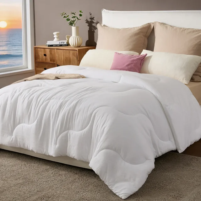 Twin Size Comforters Duvet Insert, Soft Down Alternative with Corner Tabs, Quilted Comforters for All Seasons, Machine Washable, Twin 88 x 68 inches